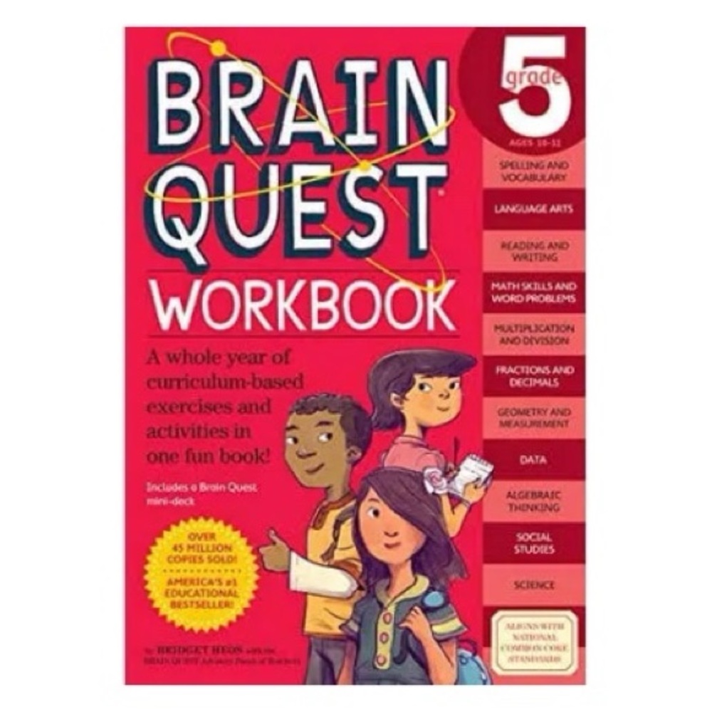 NWT Unused Brainquest Grade 5 Practice Summer Refresh Workbook